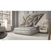 Everly Quinn Dillman Solid Wood Upholstered Standard 4 Piece Bedroom Set Upholstered in Brown/Gray | Queen | Wayfair