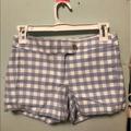 J. Crew Shorts | J.Crew Gingham Shorts - Sz 0 | Color: Blue/White | Size: 0