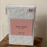 Kate Spade Bedding | Kate Spade Euro Sham Puckered Scallop - White | Color: Red/White | Size: 26x26 "