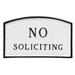 Red Barrel Studio® Arch No Soliciting Statement Plaque Sign Metal | 10 H x 15 W x 0.25 D in | Wayfair B8B75FD5421243E092C6050E13C74C6E