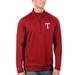 Men's Antigua Red Texas Rangers Generation Quarter-Zip Pullover Jacket