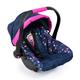 Bayer Design 67917AA Puppen-Autositz EasyGo, Puppenzubehör, passend zum Neo Vario Puppenwagen, mit Dach und Gurt, blau, pink, meerjungfrau mit Herzen, ‎45 x 34 x 38 cm