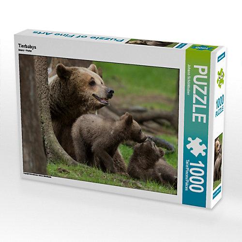 Puzzle CALVENDO Puzzle Tierbabys - 1000 Teile Foto-Puzzle glückliche Stunden Kinder