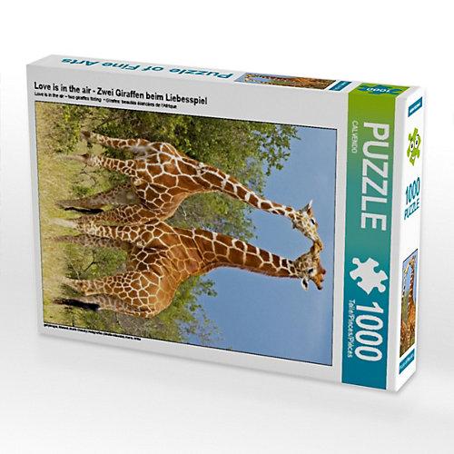 Puzzle Love is in the air - Zwei Giraffen beim Liebesspiel Foto-Puzzle Bild von CALVENDO Verlag