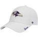 Women's '47 White Baltimore Ravens Miata Clean Up Logo Adjustable Hat