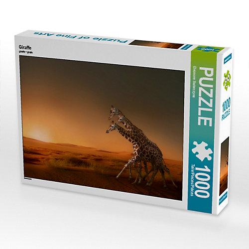 Puzzle CALVENDO Puzzle Giraffe - 1000 Teile Foto-Puzzle glückliche Stunden Kinder