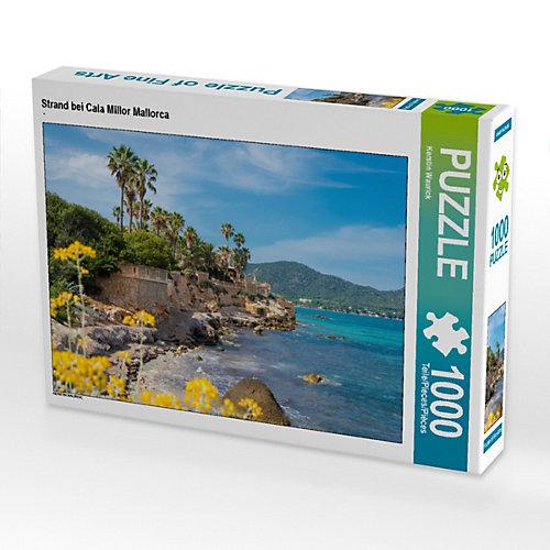 Puzzle CALVENDO Puzzle Strand bei Cala Millor Mallorca - 1000 Teile Foto-Puzzle glückliche Stunden Kinder