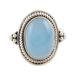 Blue Oracle,'Hand Crafted Chalcedony Cocktail Ring'