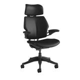 Humanscale Freedom Headrest Task Chair Genuine Leather Upholstered in Black | 42 H x 26.75 W x 25 D in | Wayfair F211GTL10NXFSHNSC