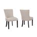 Red Barrel Studio® Bhavjal Dining Chair w/ Nail Trim, Set of 2 Wood/Upholstered/Fabric in Brown | 36.5 H x 21.5 W x 24 D in | Wayfair