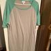 Lularoe Dresses | Lularoe Julia Dress | Color: Green/Silver | Size: Xxxl