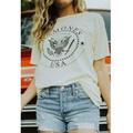 Free People Tops | Daydreamer Free People Ramones Usa Crest Top | Color: Yellow | Size: Various