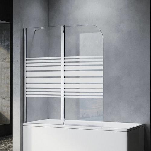 Badewannenaufsatz Dusche Badewannenfaltwand Glas Duschwand für badewanne 2-teilig