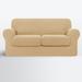 The Twillery Co.® Pizarro Soft Stretch Separate Box Cushion Loveseat Slipcover Polyester | 41 H x 70 W x 42 D in | Wayfair