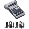 Zoom PodTrak P4 Portable Multitrack Podcast Recorder with 2-Person Podcast Mic P P4