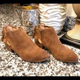 Michael Kors Shoes | Brown Suede Michael Kors Booties With Tassel | Color: Brown/Gold | Size: 6.5