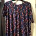 Lularoe Tops | Lularoe Americana Irma L | Color: Blue/Red | Size: L