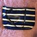 Nine West Bags | Euc Nine West Tote In Black, Blue, Ivory Stripes | Color: Black/Blue | Size: Os