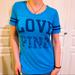 Pink Victoria's Secret Tops | Like New Victoria’s Secret Pink T-Shirt | Color: Blue/Pink | Size: Xs