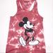 Disney Tops | Disney Brand Micky Mouse Tie-Dye Tank Top Size S | Color: Red/White | Size: S