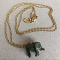 J. Crew Jewelry | J. Crew | Elephant Gold Necklace | Color: Gold/Gray | Size: Os