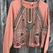 Anthropologie Tops | Anthropologie $128 Akemi Kin Embroider Sweatshirt | Color: Orange/Pink | Size: S