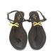 Kate Spade Shoes | Kate Spade Tracie Bow Thong Sandal 7.5 | Color: Black/Gold | Size: 7.5