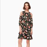 Kate Spade Dresses | Kate Spade Cold Shoulder Blossom Dress | Color: Black/Pink | Size: 6