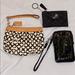 Coach Bags | Coach Set (2 Wristlets & 1 Coin/Key Pouch) | Color: Black/Tan | Size: See Description For Each Measurement