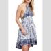 Free People Dresses | Free People Beach Day Mini Dress In Ivory - S | Color: Blue/White | Size: S