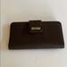 Nine West Bags | Gently Used Brown Nylon Nine West Wallet | Color: Brown/Silver | Size: W 7 1/2 In. Open, W 3 1/2 Closed, L 6 3/4 In.