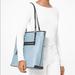 Michael Kors Bags | Michael Kors Leila Pale Blue Large Tote Bag Purse | Color: Black/Blue | Size: Os
