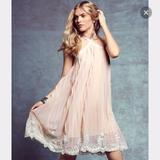 Free People Dresses | Free People Candela Nova Pleated Mini Dress | Color: Cream | Size: Xs