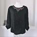 Nine West Tops | Nine West Blouse Jeweled Valentina Top Black Size S Nwt $69.50 | Color: Black | Size: S