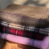 Ralph Lauren Accessories | Finest Wool Vintage Ralph Lauren Plaid Scarves | Color: Cream/Tan | Size: Os