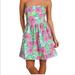 Lilly Pulitzer Dresses | Lilly Pulitzer Strapless Lottie Print Dress | Color: Green/Pink | Size: 2