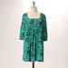 Anthropologie Dresses | Anthro Maeve Rosemary Dress Tunic Green Floral 6 | Color: Blue/Green | Size: 6