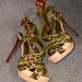 Jessica Simpson Shoes | Leopard Cheetah Strapped Print Heels 7.5 | Color: Brown/Tan | Size: 7.5