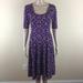 Lularoe Dresses | Lularoe Small Nicole Short Slv Geometric Purple | Color: Pink/Purple | Size: S