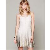 Free People Dresses | Free People Mini Dress Ombr Silver | Color: Cream/Silver | Size: Xs