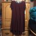 Lularoe Dresses | Lularoe Nwt Carly Maroon With Light Blue Trim | Color: Blue/Purple | Size: Xl