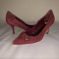 Coach Shoes | Coach Burgundy Suede Zelda Pump | Color: Red | Size: 9