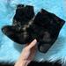 Kate Spade Shoes | Katespade Bow Metallic Suede Booties Heel Size 7 | Color: Black/Gold | Size: 7