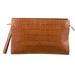 Kate Spade Bags | Embossed Leather Zip Clutch | Color: Brown/Tan | Size: Os