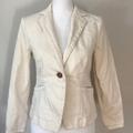 Anthropologie Jackets & Coats | Anthro Cartonnier Ivory Stretch Cotton Blazer | Color: Cream | Size: S