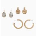 Torrid Jewelry | Gold-Tone Faux Stone Earrings Set | Color: Gold/Gray | Size: Os