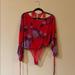 Free People Tops | Blouse Bodysuit | Color: Purple/Red | Size: Xs