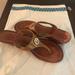 Tory Burch Shoes | Damaged Tory Butch Wedge Thong Sandal | Color: Tan | Size: 6.5