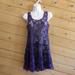 Free People Dresses | Free People One Purple Lace Sheer Mini Dress Tank Gypsy Hippie Boho Cover Up | Color: Purple | Size: S