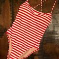 J. Crew Swim | J.Crew $88 Tie-Back One-Piece Swimsuit H7602 | Color: Red/White | Size: Various